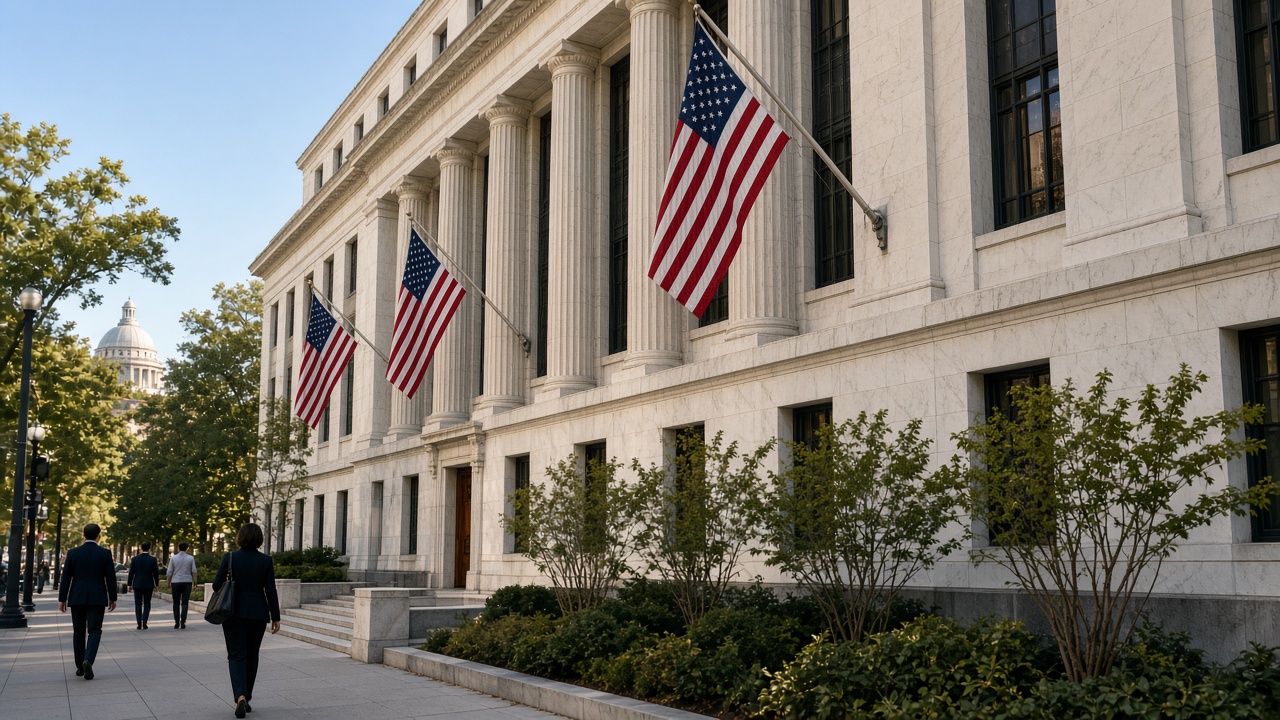 Federal Reserve building as August payrolls and Friday CPI frame the September 2026 FOMC