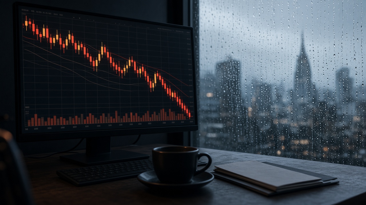 Trading screens as bitcoin holds near $80,200 on 26 October 2026 after slipping under $80,000 ahead of the Fed