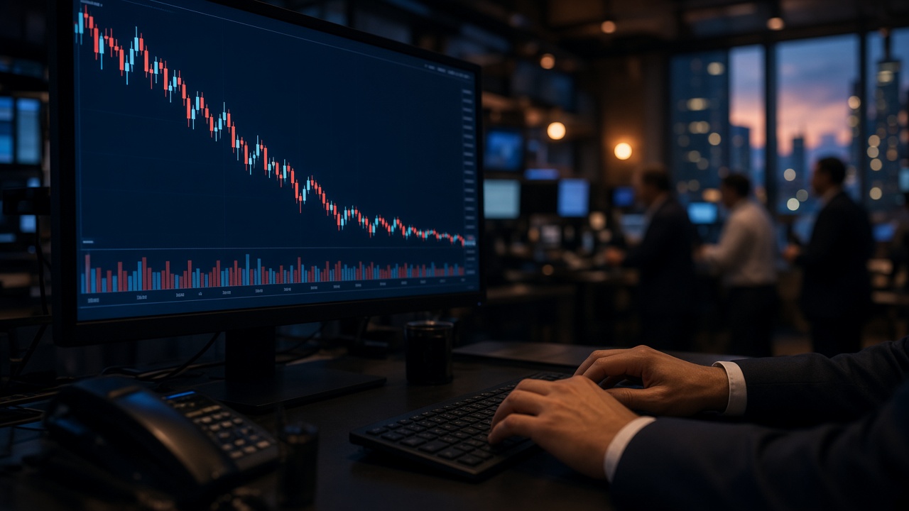 Trading desk as bitcoin holds above $81,000 after a Friday ETF outflow on 18 October 2026