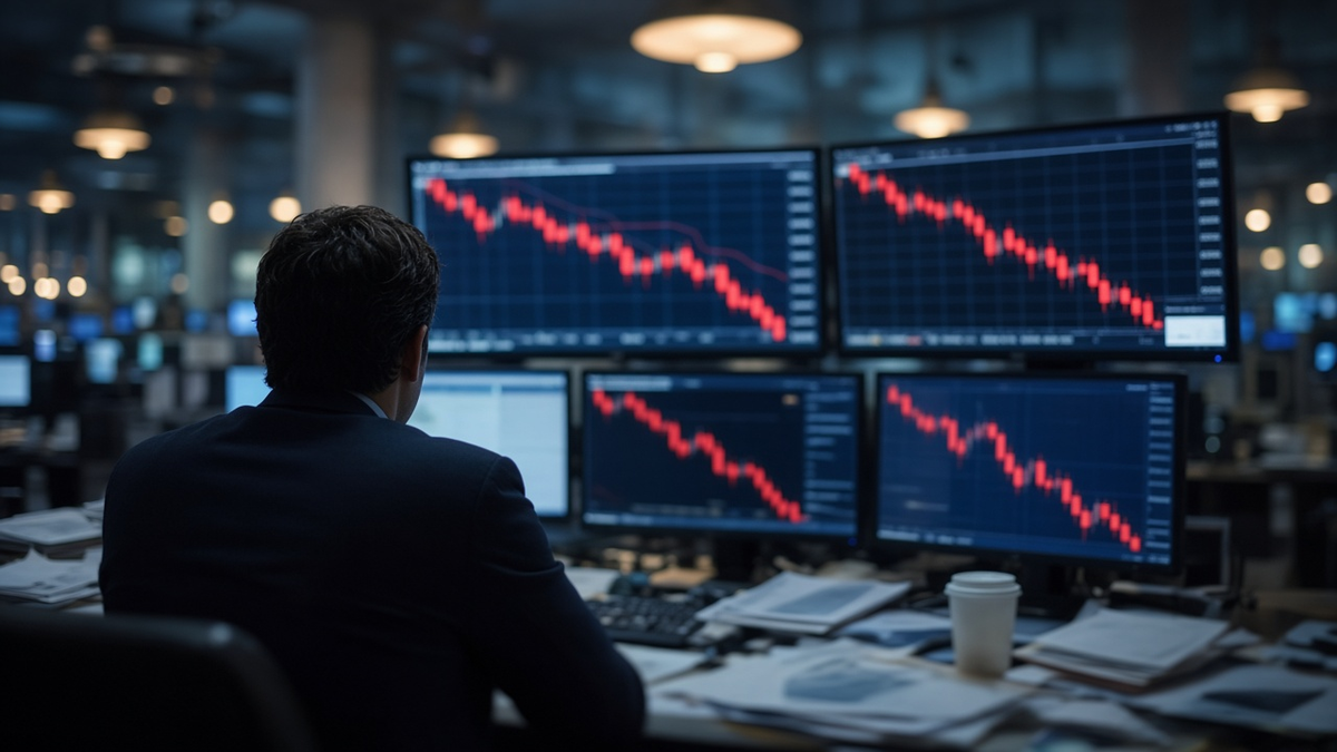 Trading desk as bitcoin slips toward $82,670 after a $484.9 million spot ETF outflow on 8 October 2026