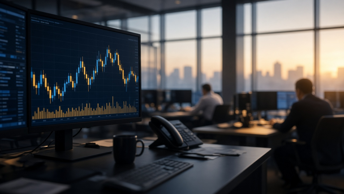 Trading desk as bitcoin holds near $84,860 and weekly spot ETF inflows slow to $82.9 million on 4 October 2026