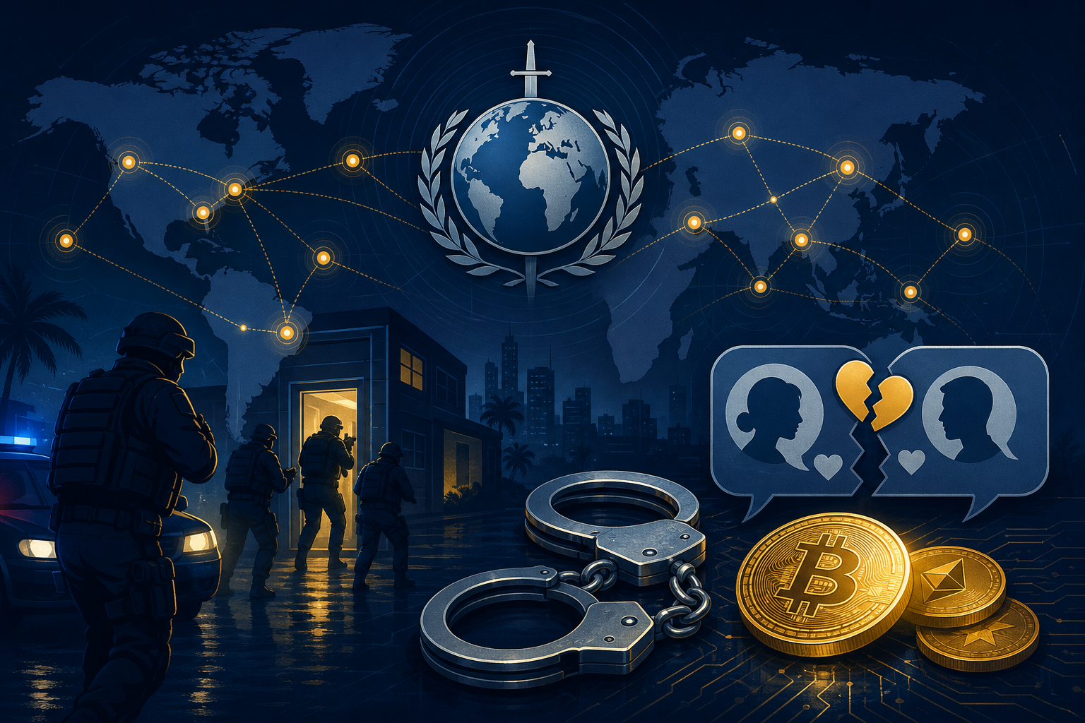 Interpol Operation Jackal IV arrests in crypto romance and investment scams August 2026