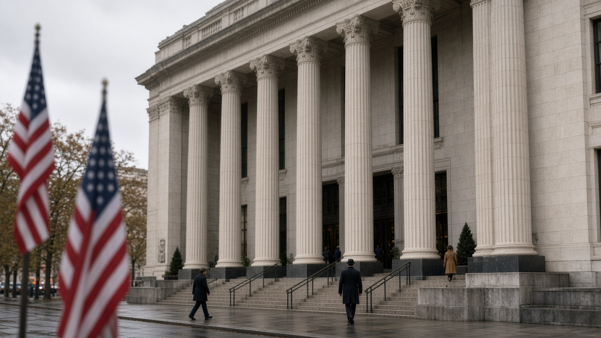 Federal Reserve building as September payrolls of 29,000 push October 2026 rate-hold odds near 78 percent