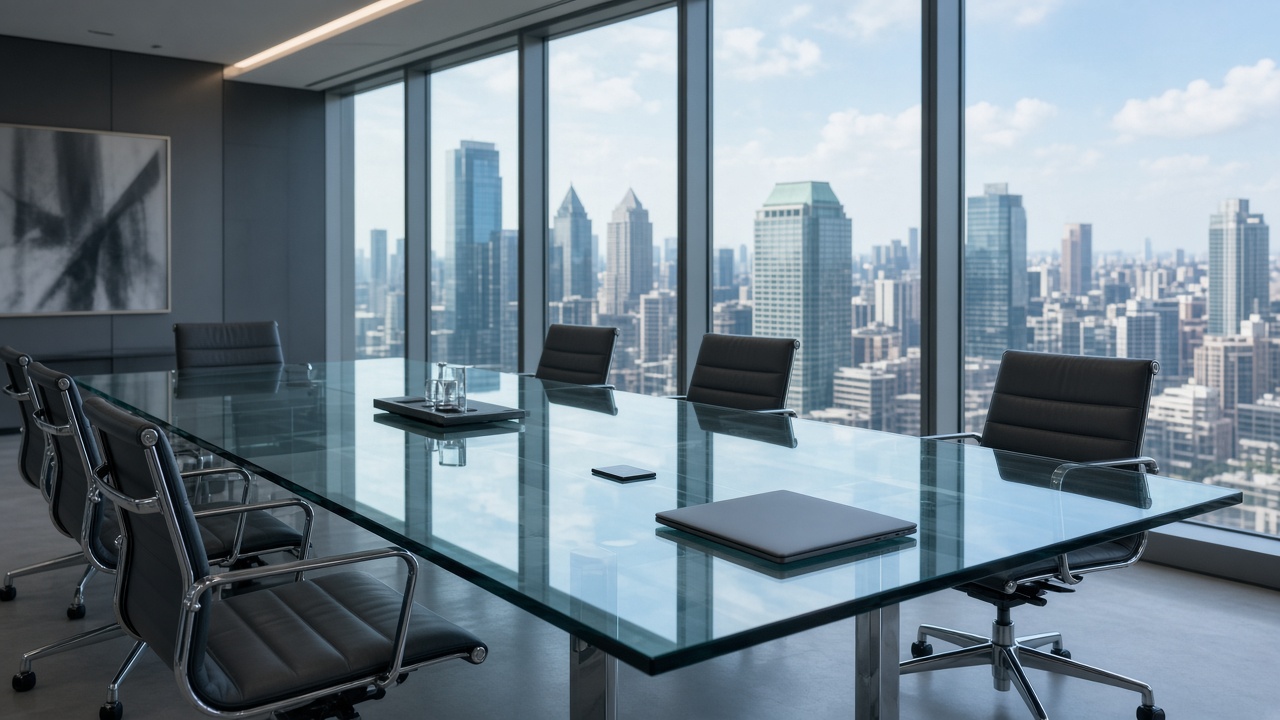 An empty boardroom as Strategy pauses bitcoin purchases and buys back STRC shares